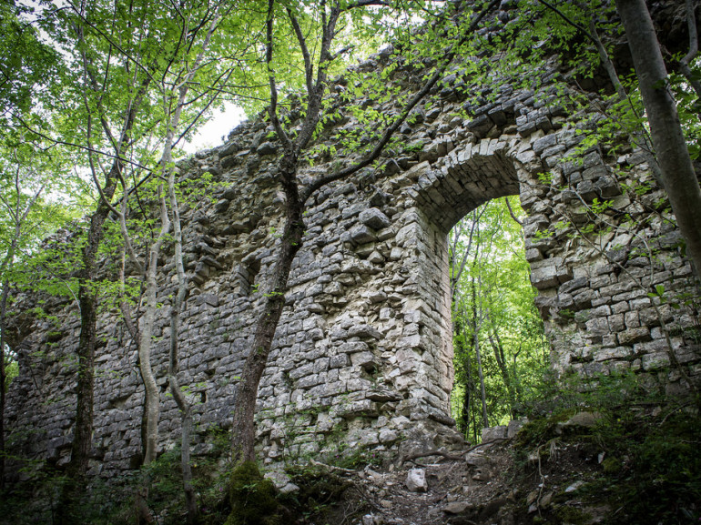 I resti dell'antico Eremo di S.Maria in Morimondo, ormai parte integrante del bosco