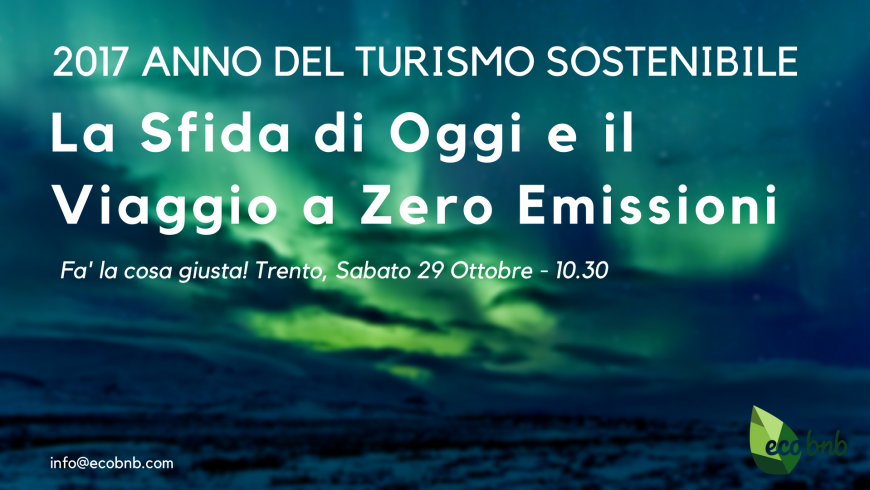 Conferenza gratuita sul turismo sostenibile per Fa’ la Cosa giusta! Trento