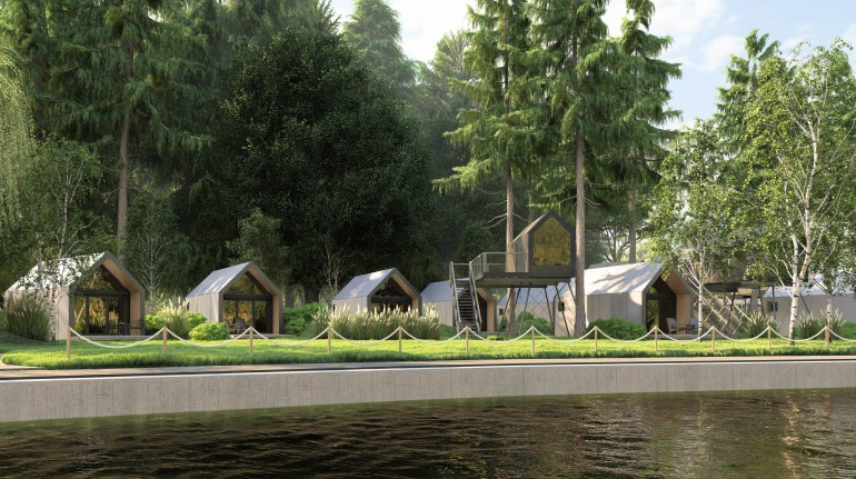 Chocolate village by the river, glamping ecologico in Slovenia