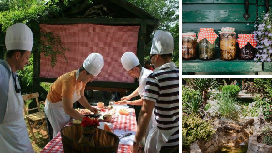 Foto della famiglia Kalpić che cucina e di deliziose marmellate fatte in casa