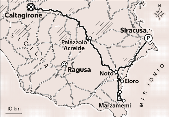 Cartina delle città siciliane. D - La Repubblica