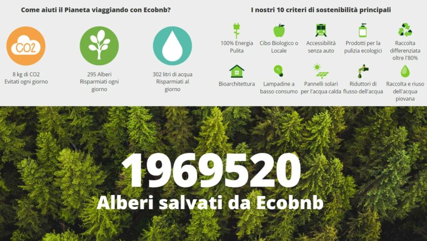 ecobnb homepage: alberi salvati