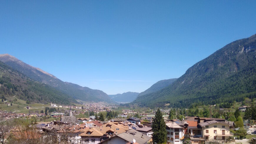 a view of Dimaro, a touristic city in Val di Sole