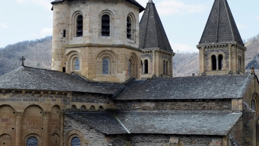 Abbey Church of Conques, in Aveyron, France