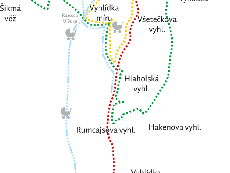 Mappa di Prachov Rocks