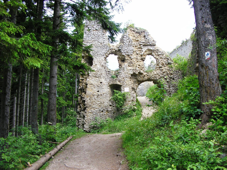 L'entra del castello di Lietava 