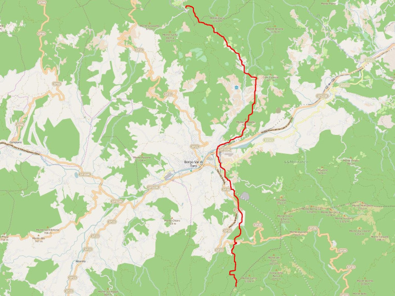 Mappa del percorso "La via degli abati"