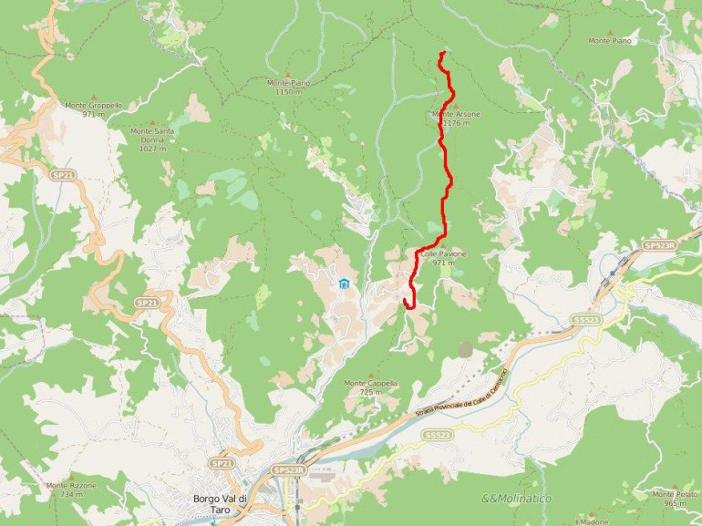 Mappa del cammino di Lago Buono, Emilia-Romagna