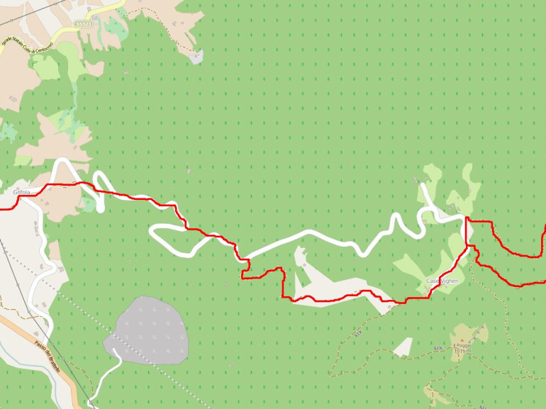 Mappa del sentiero dei castagni
