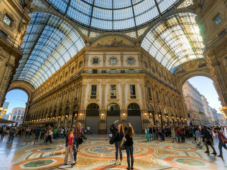 La galleria Vittorio Emanuele II è un capolavoro in stile Liberty